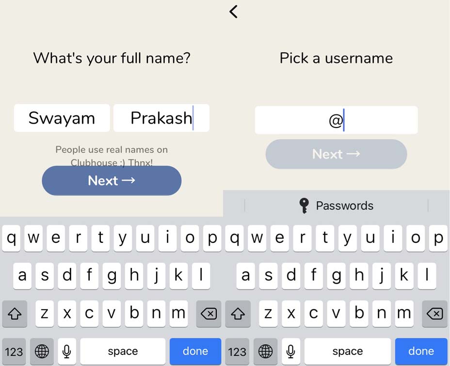 create clubhouse username