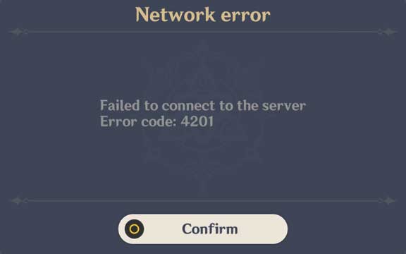 Fix: Genshin Impact Error Code 4201