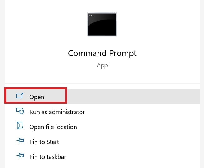 open command prompt