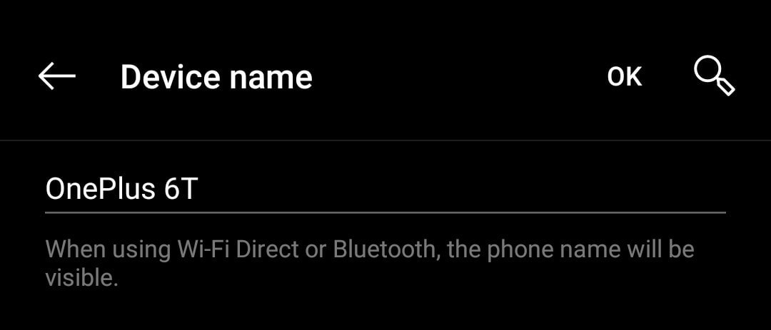 Default device name