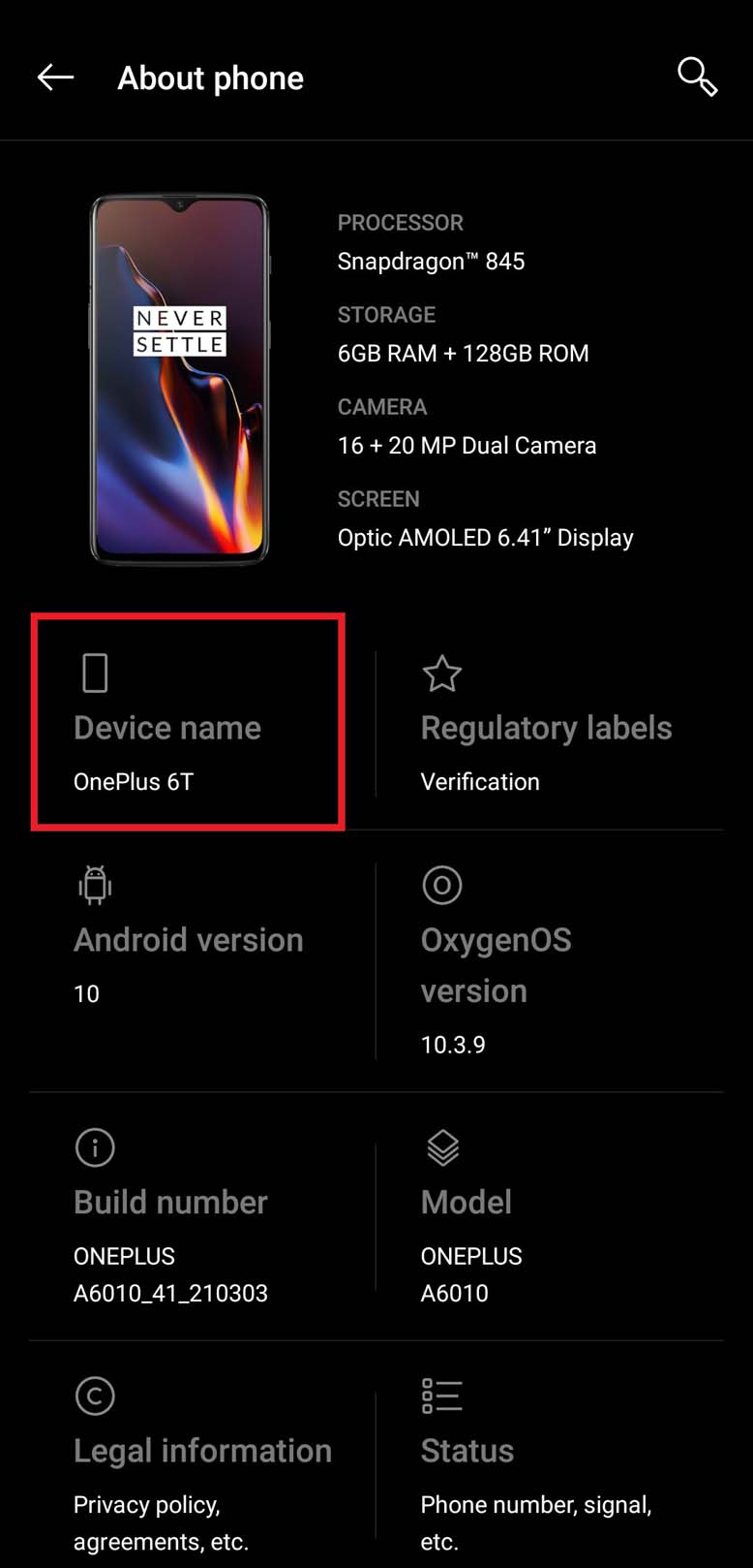 default Android device name