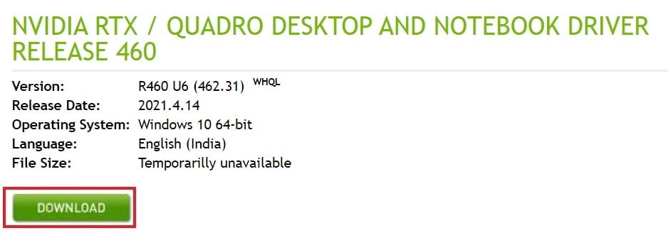 download Quadro RTX 8000 driver