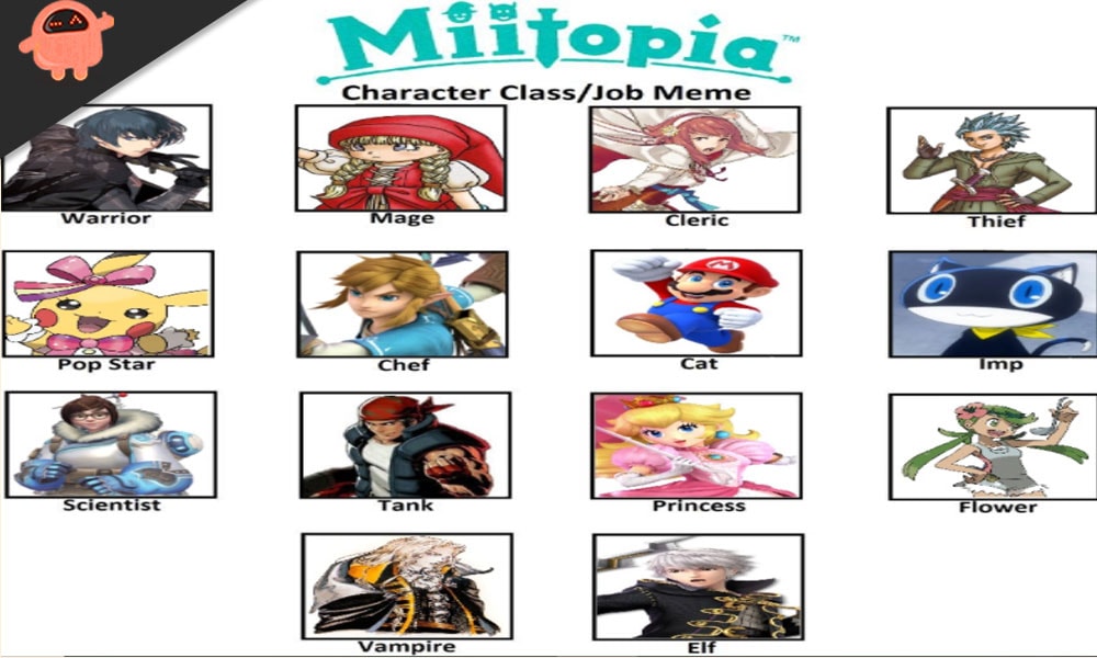 All jobs in Miitopia