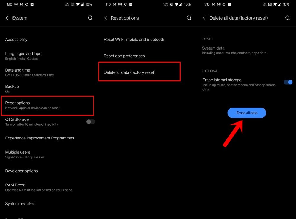 reset oneplus 9 t-mobile fix blurry photos