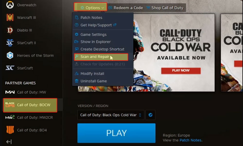 Fix: Black Ops Cold War Error Code 887a0005