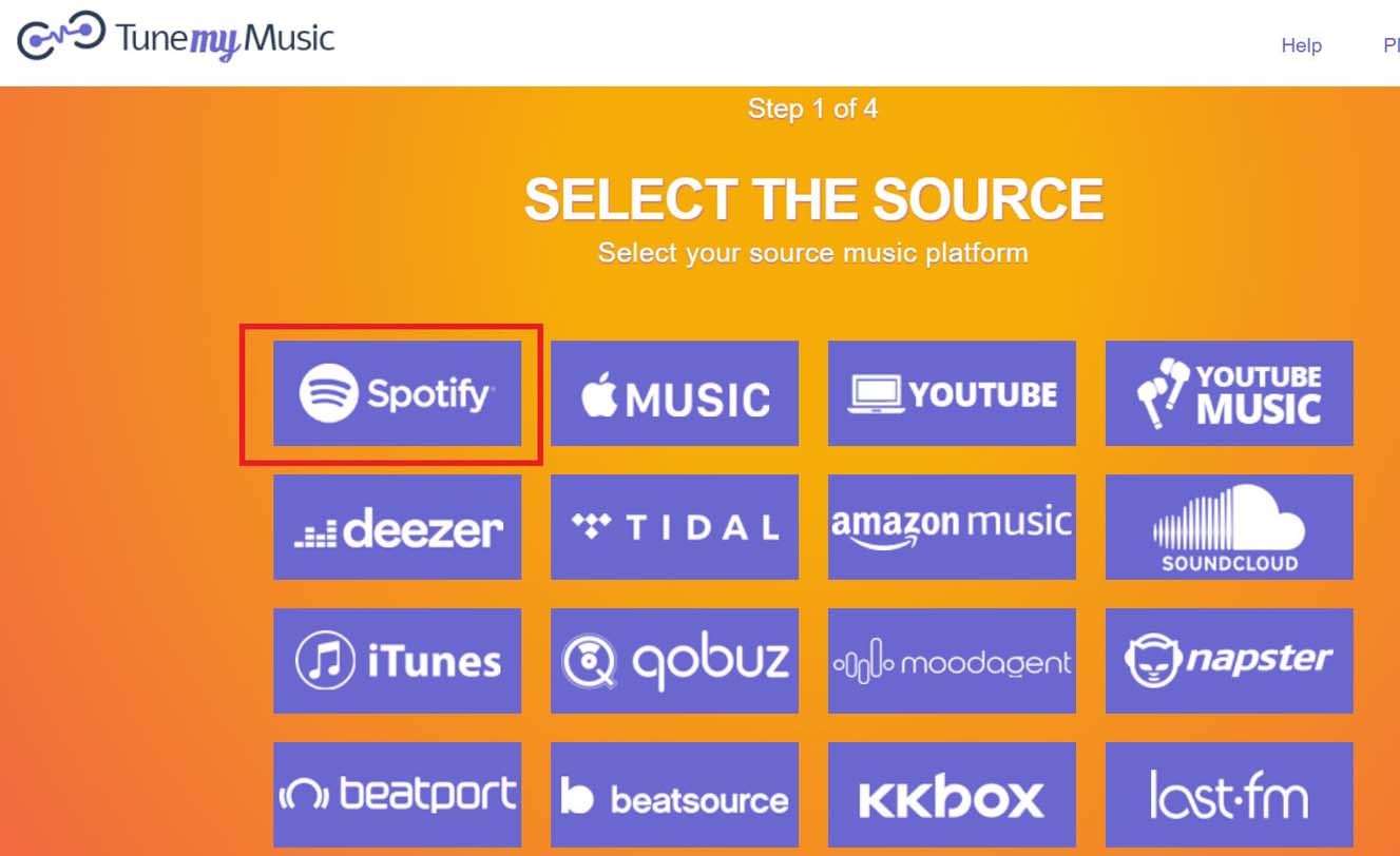 select source as Spotify