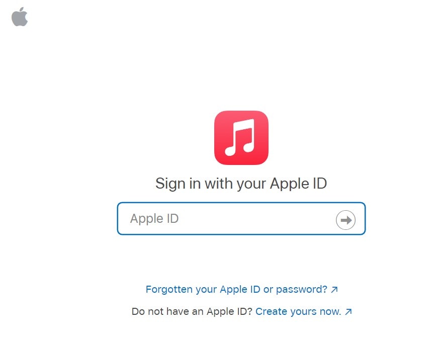 sign-in to Apple Music to transfer Spotify playlists