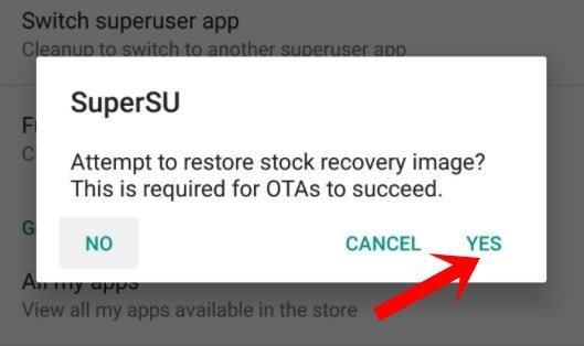 supersu restore stock recovery