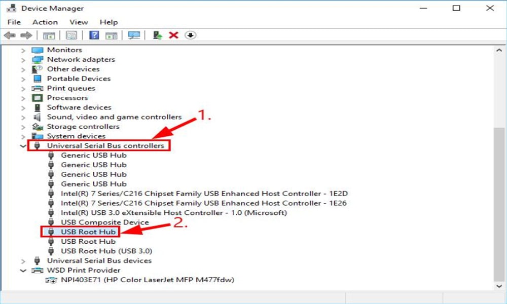 Turn off USB Root HUB Power Management