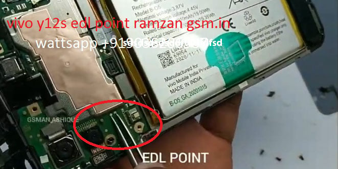 Vivo Y12s Test Point | EDL Mode 9008 | ISP EMMC PinOUT