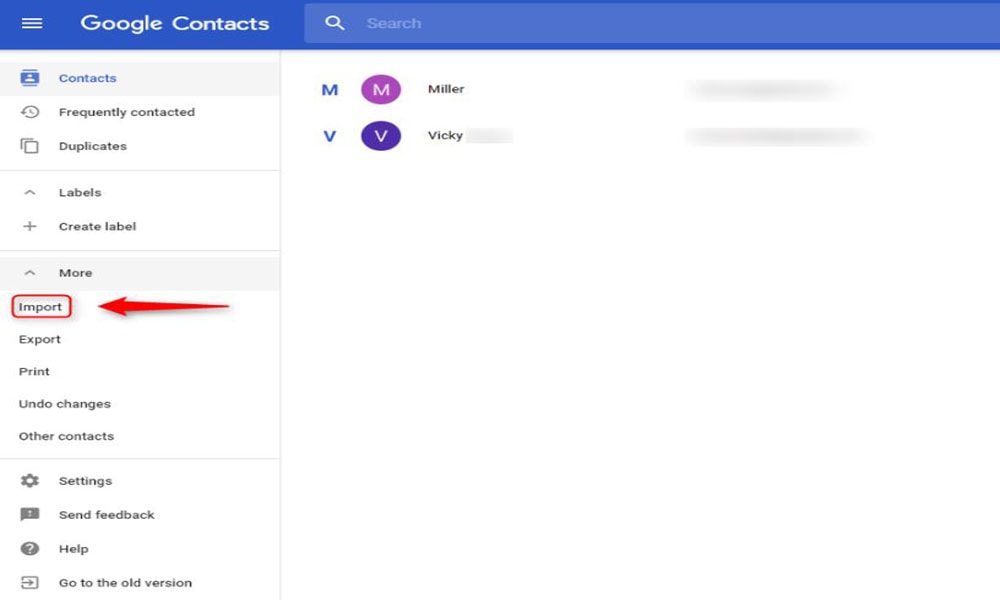 import contacts to gmail via icloud