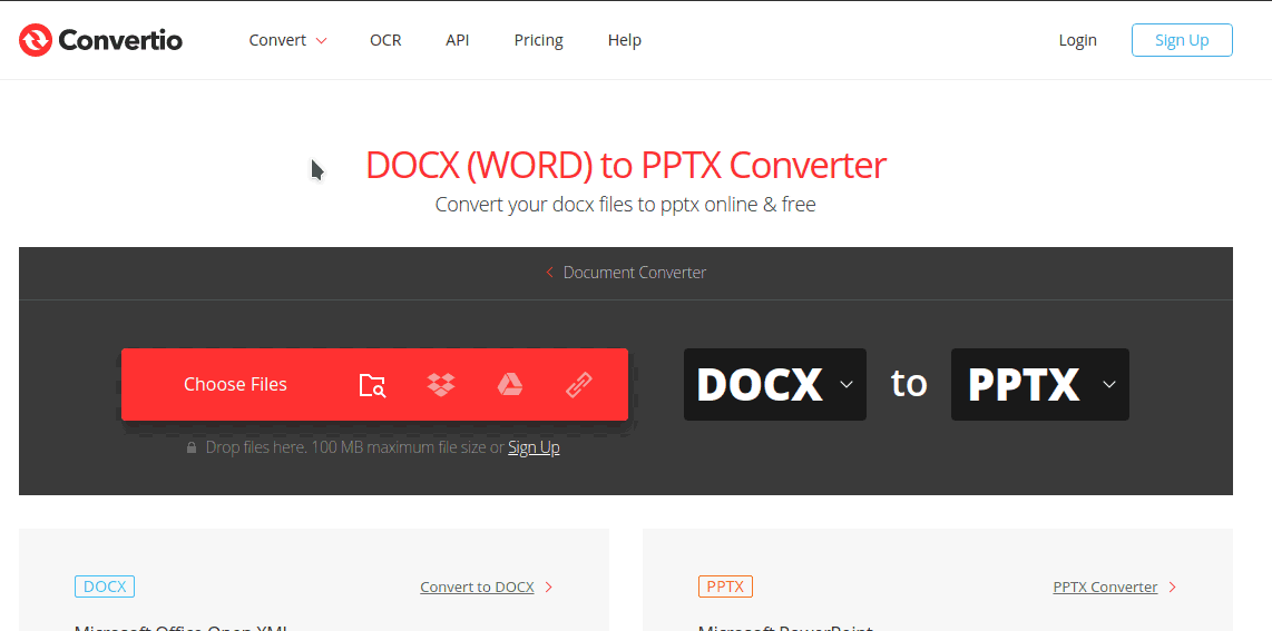 How to Convert a DOCX Document to a PPTX File