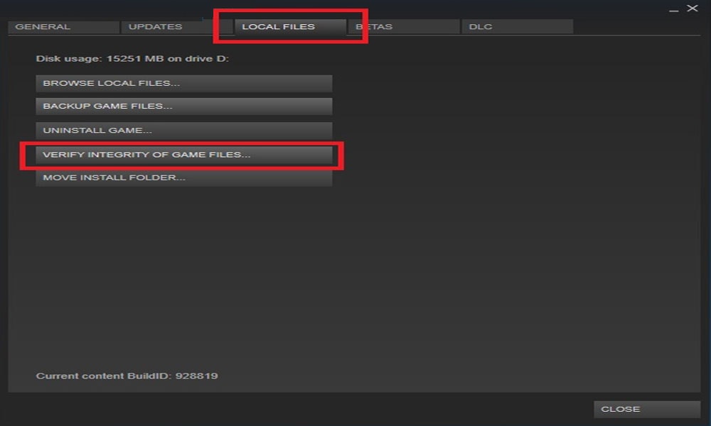 verify game files integrity to fix the Crashing/ Not Launching
