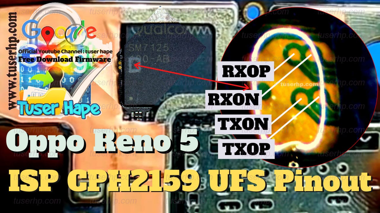 Oppo Reno 5 CPH2159 UFS IPS Pinout