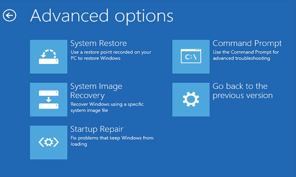 Perform Startup Repair to fix your computer Won't Start After Upgrade