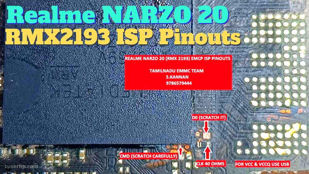 Realme Narzo 20 (RMX2193) ISP UFS PinOUT | Test Point