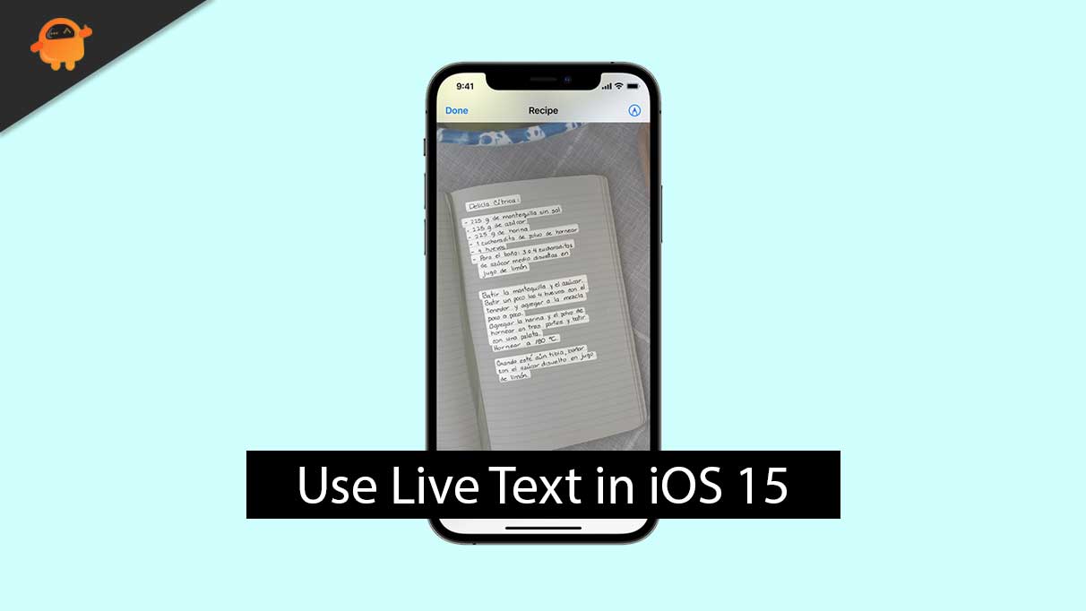 Use Live Text in iOS 15