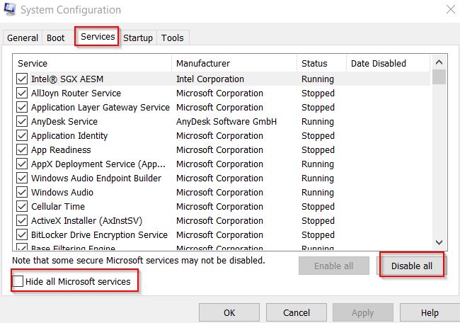 System Configuration