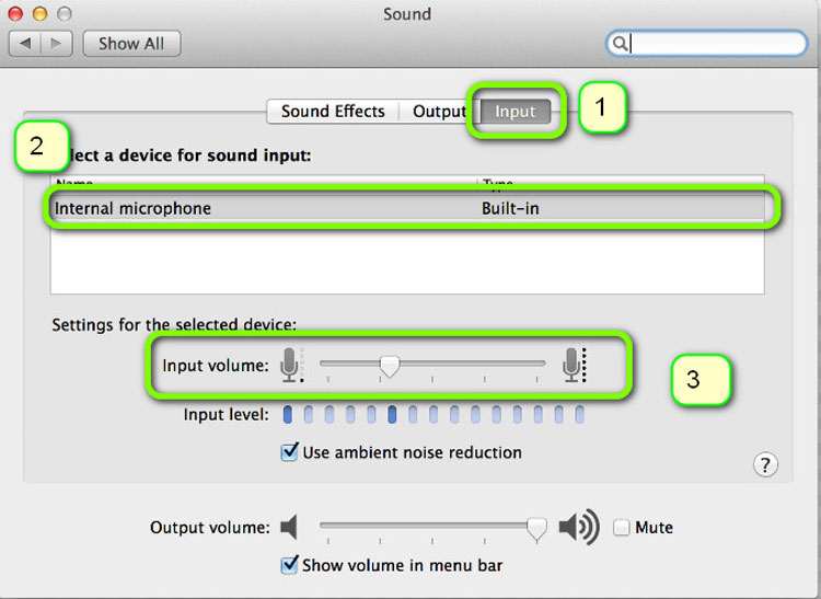 Adjusting Input Volume In macbook