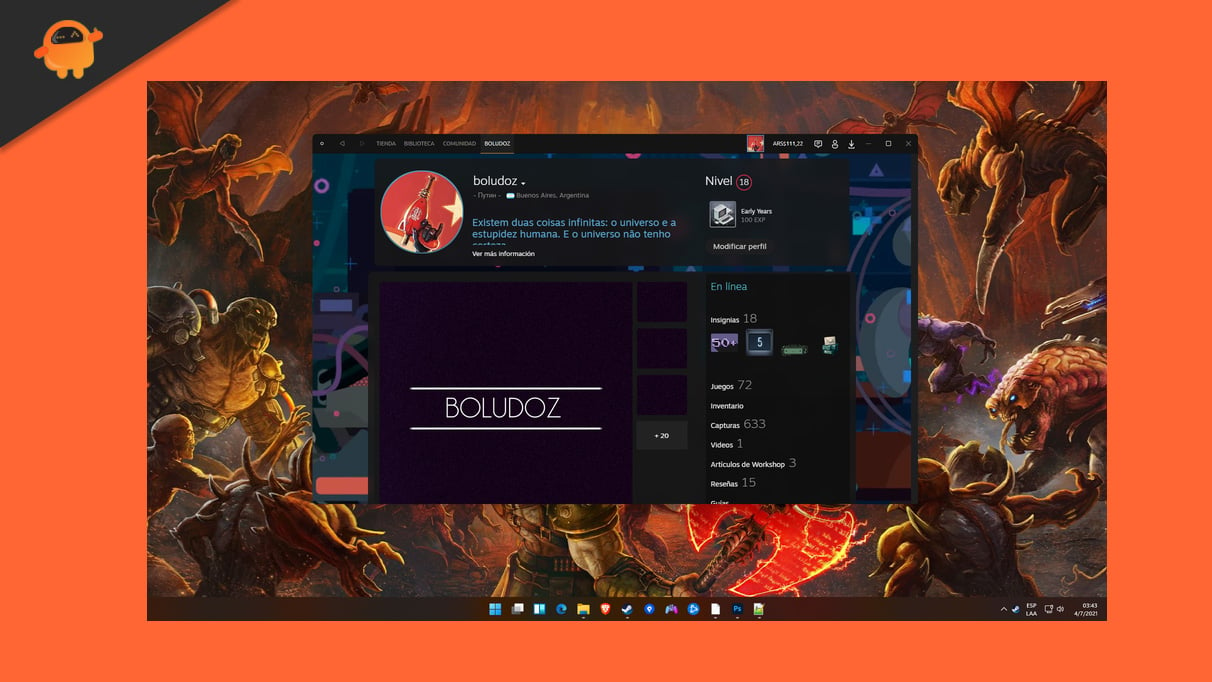 How to install a Windows 11 skin on Steam app?