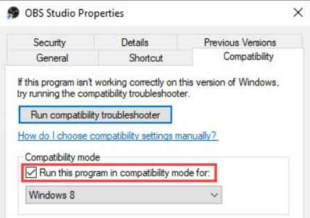 Enable the Compatibility Mode