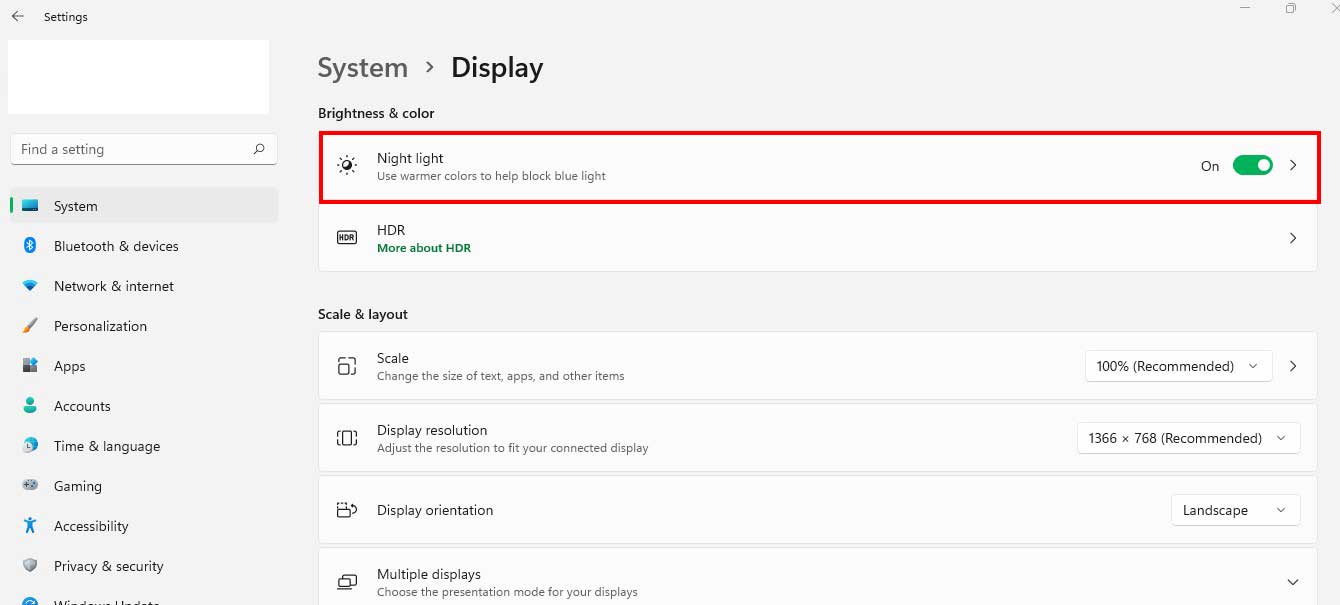Fix Windows 11 Night Light Not Working