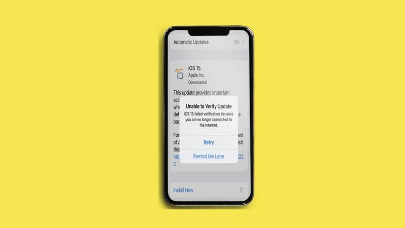 How to Fix iOS 15 Failed Verification Update Issue