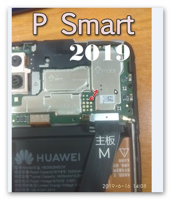 Huawei P Smart 2019 POT-LX1, POT-LX2J Test Point