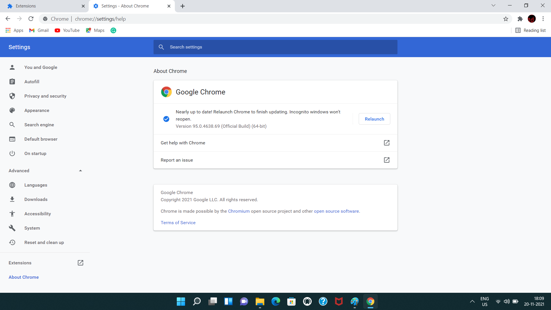 Google Chrome Update