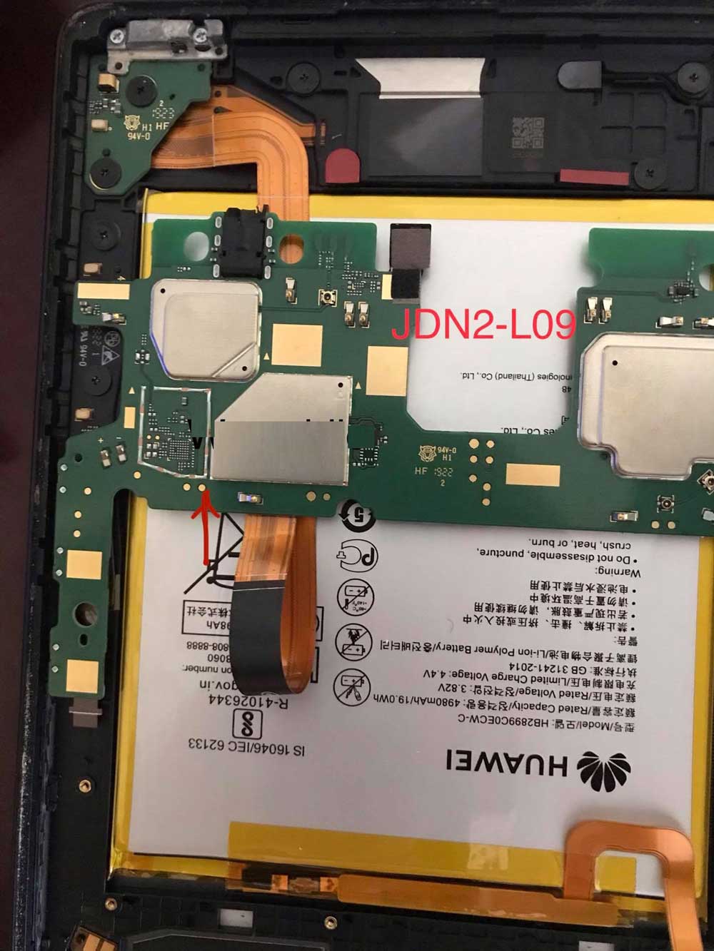 Huawei MediaPad M5 Lite JDN2-L09 Testpoint