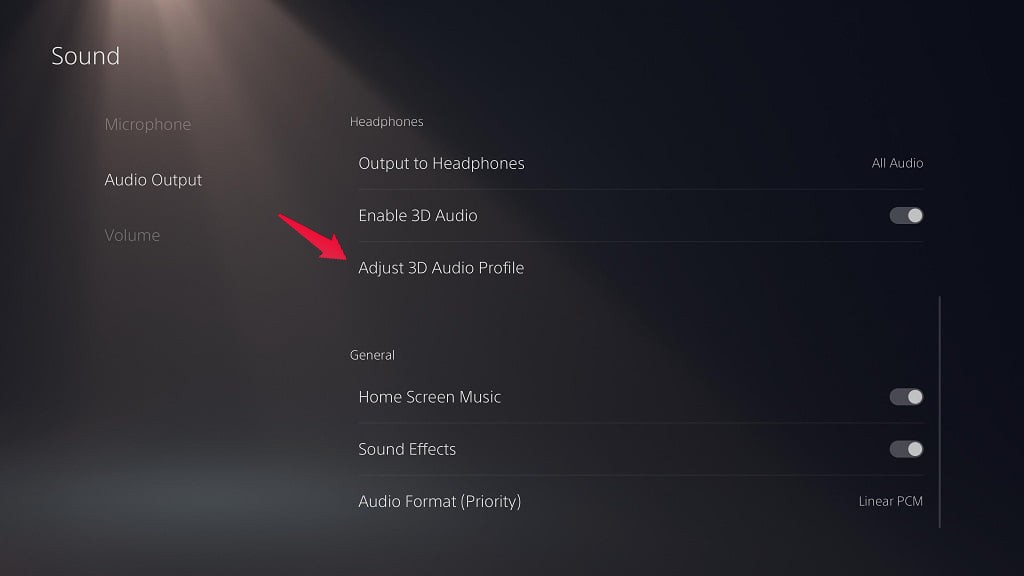 Adjust 3D Audio Profile