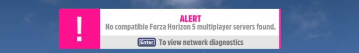 Fix: No Compatible Forza Horizon 5 Multiplayers Servers Found