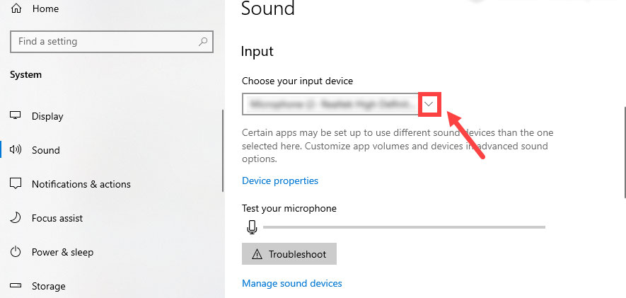 Open Sound settings