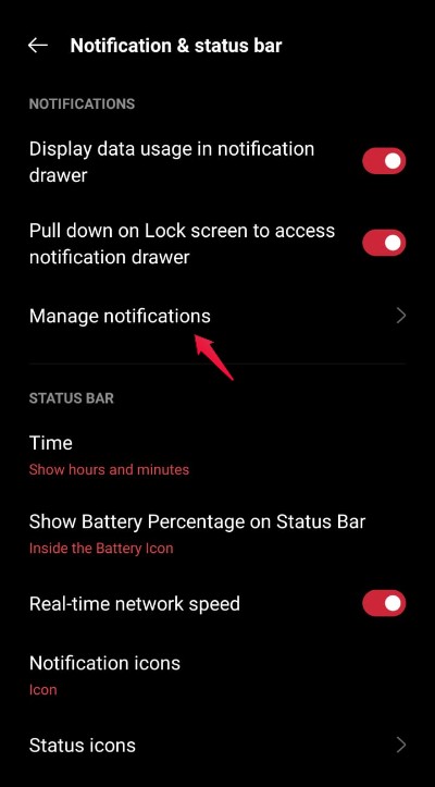 Manage Notifications