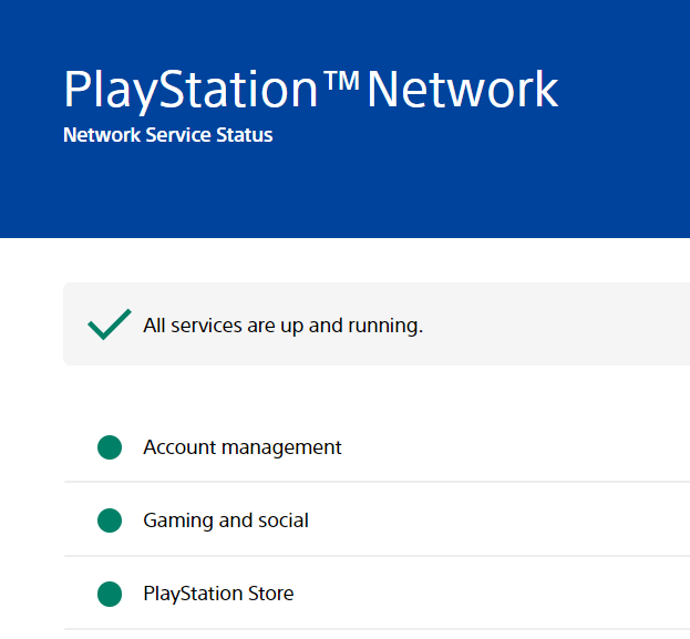 PSN Server Status