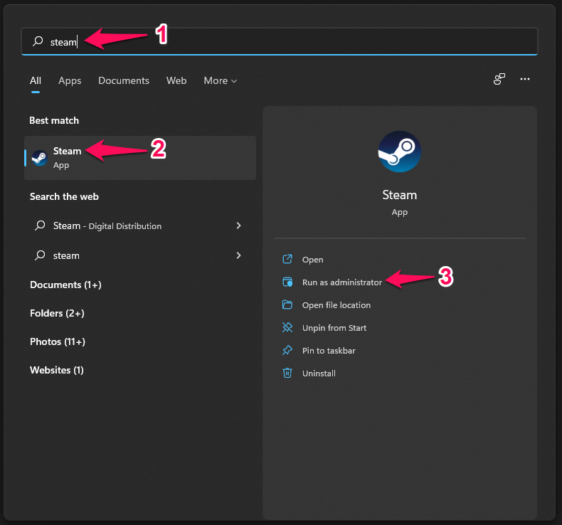 Fix: Steam Game Won't Download or Start Issue in Windows 11