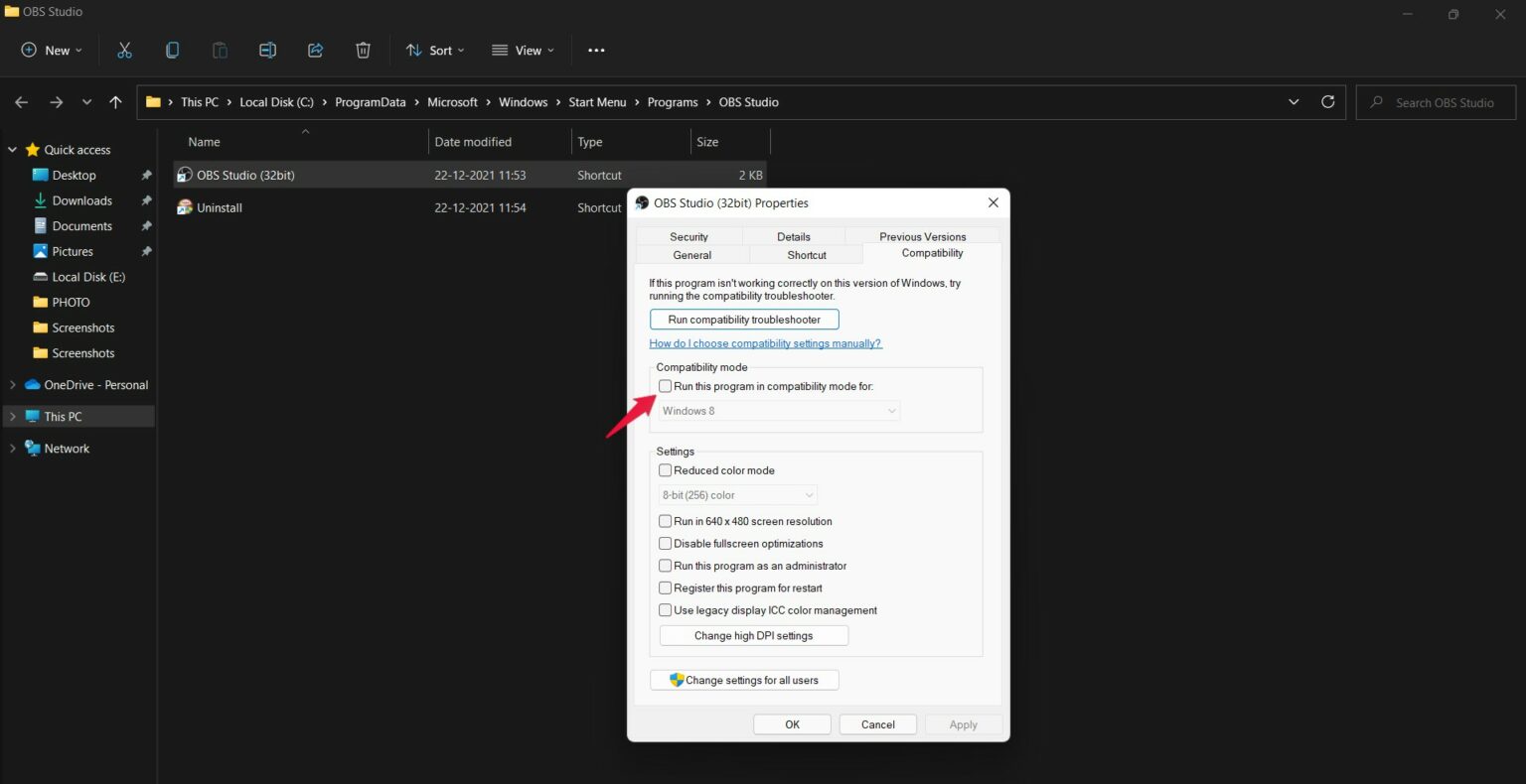 Fix OBS Studio Not Working on Windows 10/11