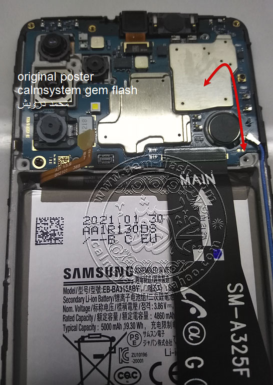 Samsung Galaxy A32 SM-A325F ISP Test Point | UFS PinOUT