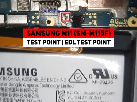 Samsung M11 SM-M115F M115M ISP PinOUT