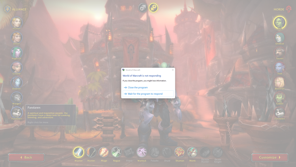 World of Warcraft Crashing in Windows 11 PC