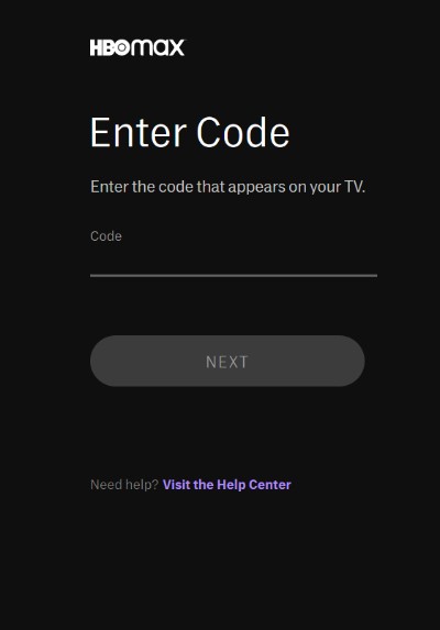 HBO Max Activation code