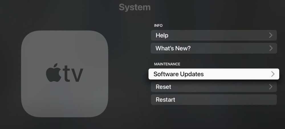 Apple TV Software Update