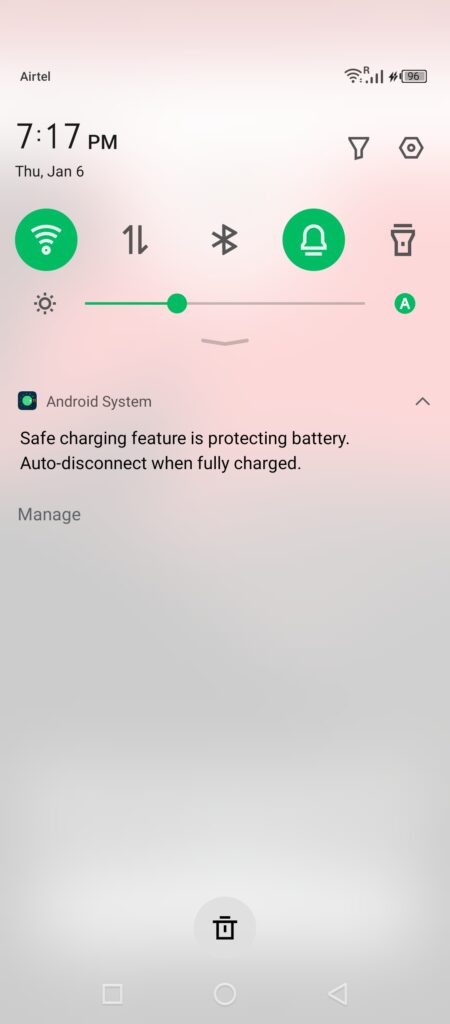 Charge the Android Phone