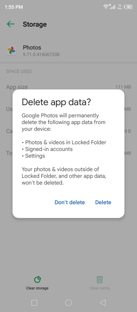 Clear Google Photos Cache (8)