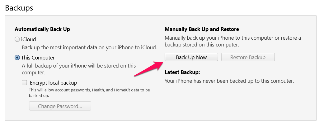 Create iTunes Backup (4)