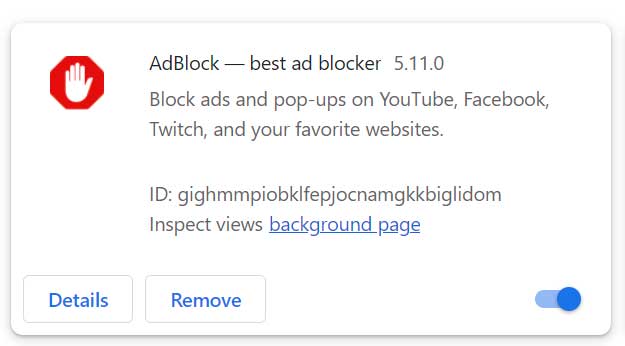 Disable Adblocker