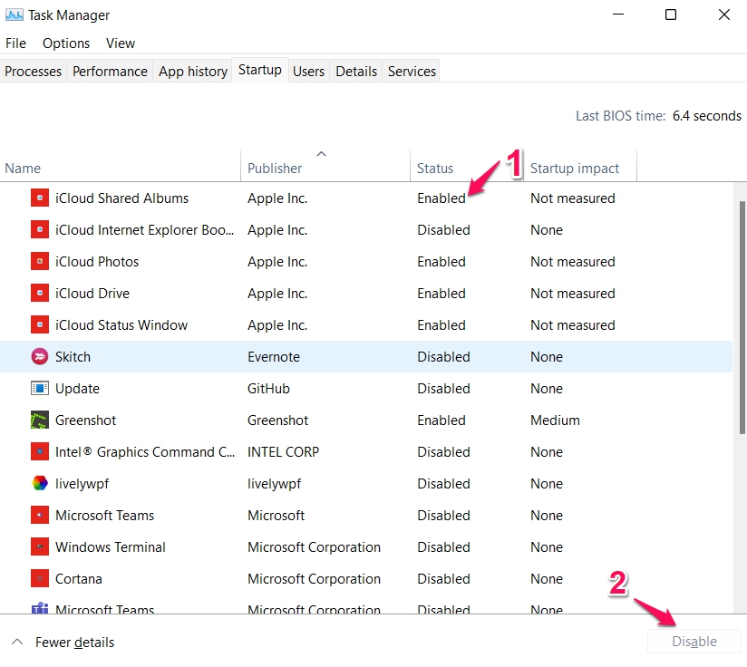 Disable Startup App