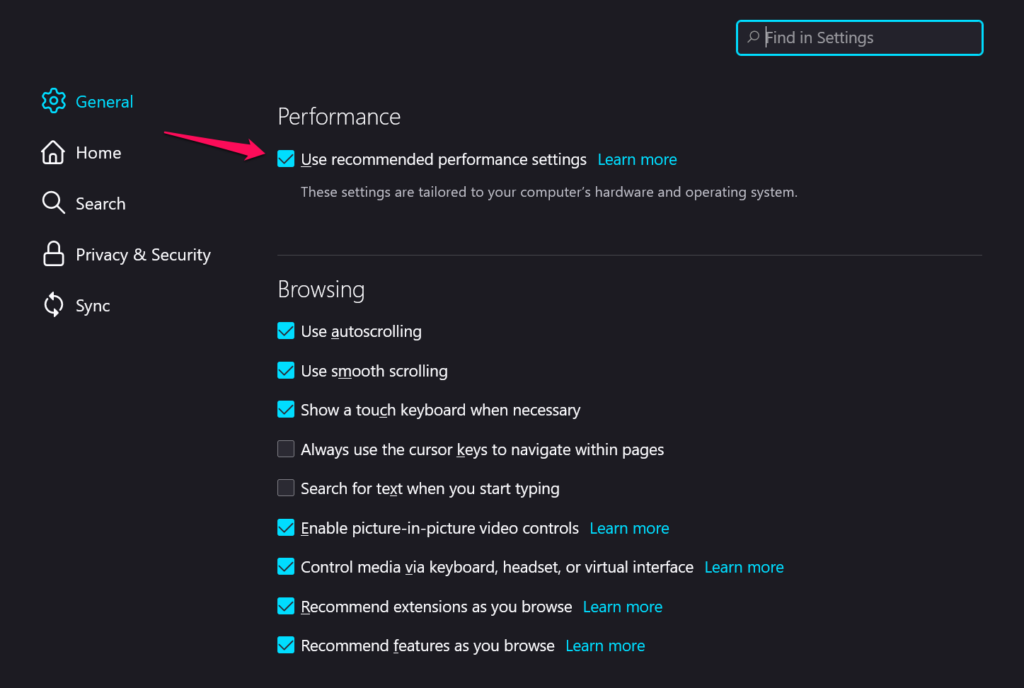 Disable hardware Acceleration in Fierfox (3)