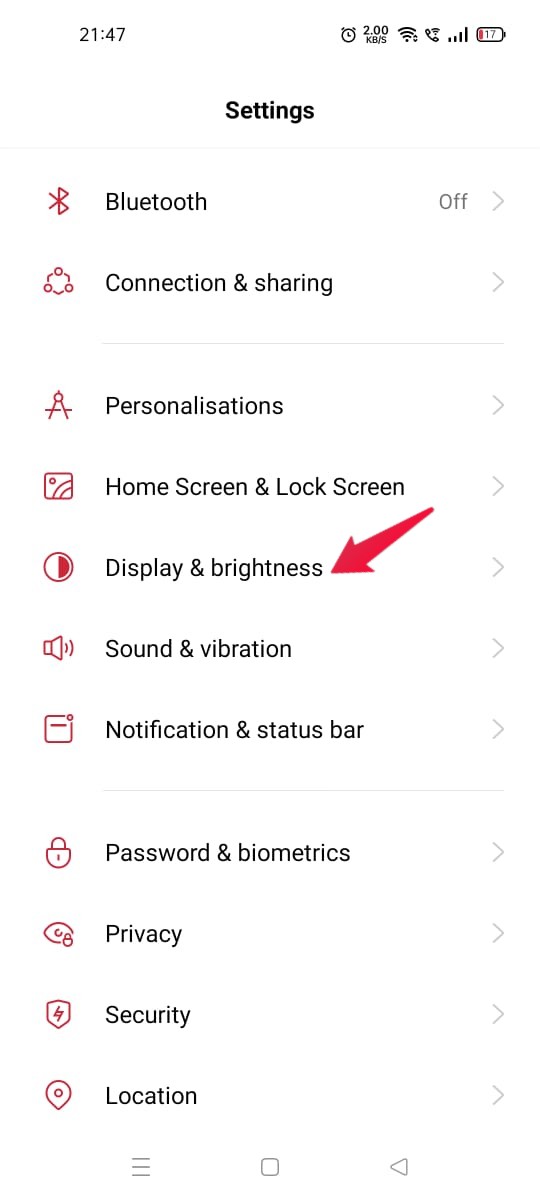 Display and Brightness