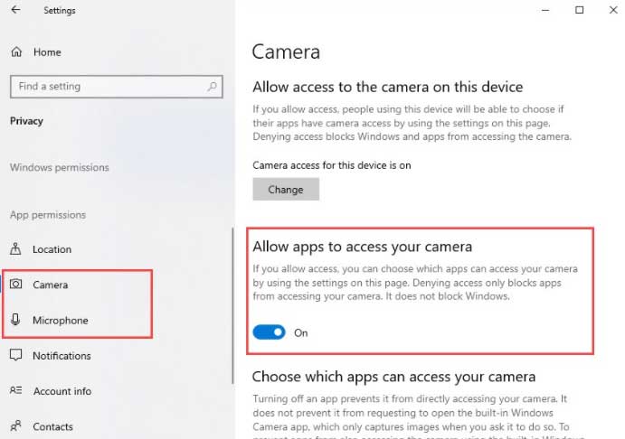 Allow App To Access Your Camera